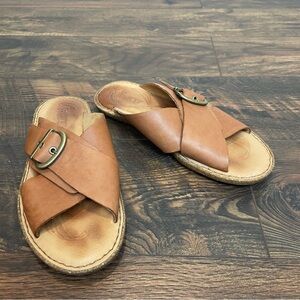 Born Tan Leather Sandals
